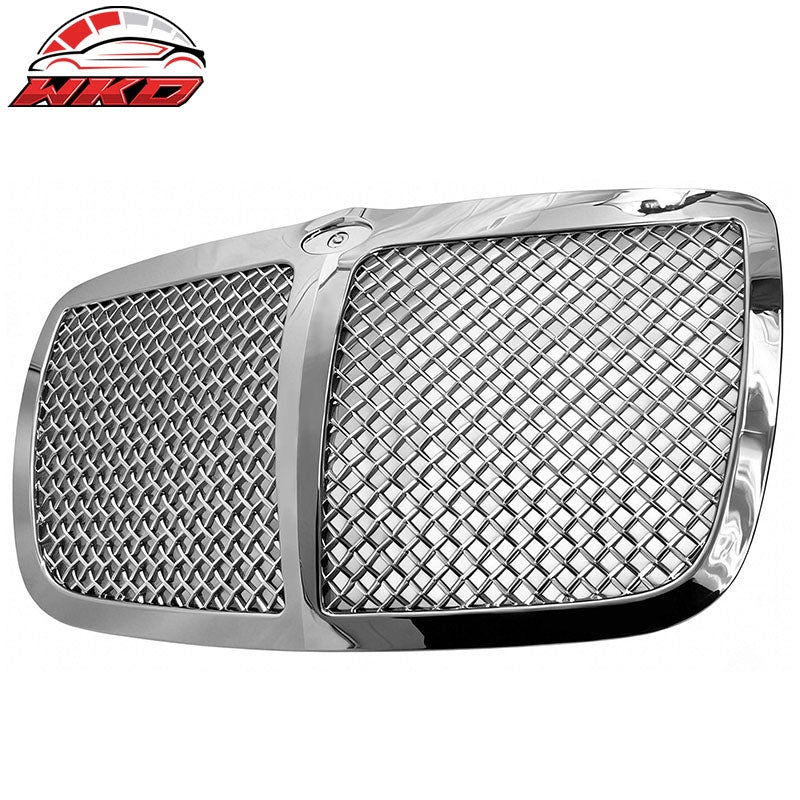 Fits 05-10 Chrysler 300C Chrome Front Bumper Upper Grille ABS Grill - Mesh Style