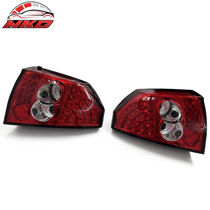 For 05-08 Chrysler 300C Left Right Tail Lights Lamps Red Housing Clear Lens Pair