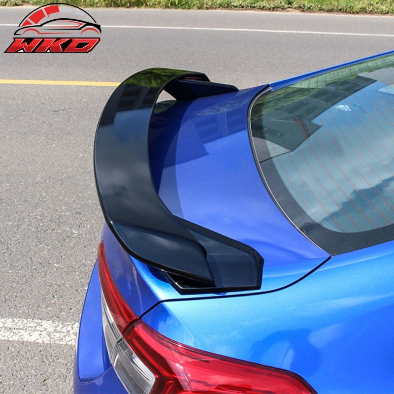 Fits 22-26 Honda Civic 11th 4D Trunk Spoiler HPD Style Rear Wing Gloss Black Lip