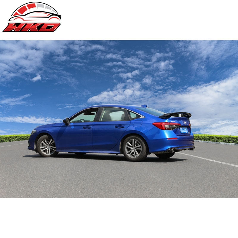 Fits 22-26 Honda Civic 11th 4D Trunk Spoiler HPD Style Rear Wing Gloss Black Lip