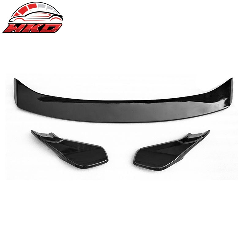 Fits 22-26 Honda Civic 11th 4D Trunk Spoiler HPD Style Rear Wing Gloss Black Lip