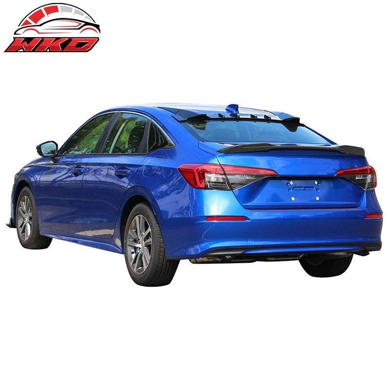 For 22-26 Honda Civic 11th Gen SI RS Style Rear Trunk Spoiler Carbon Fiber Print
