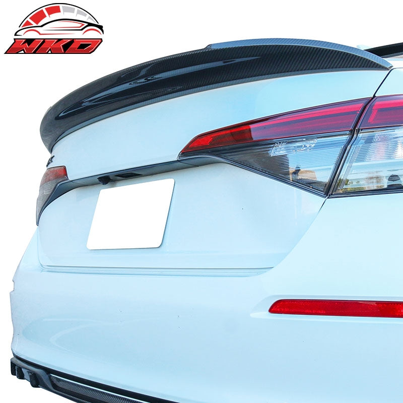 Fits 22-26 Honda Civic 11th Trunk Spoiler HPD Style Rear Wing Real Carbon Fiber