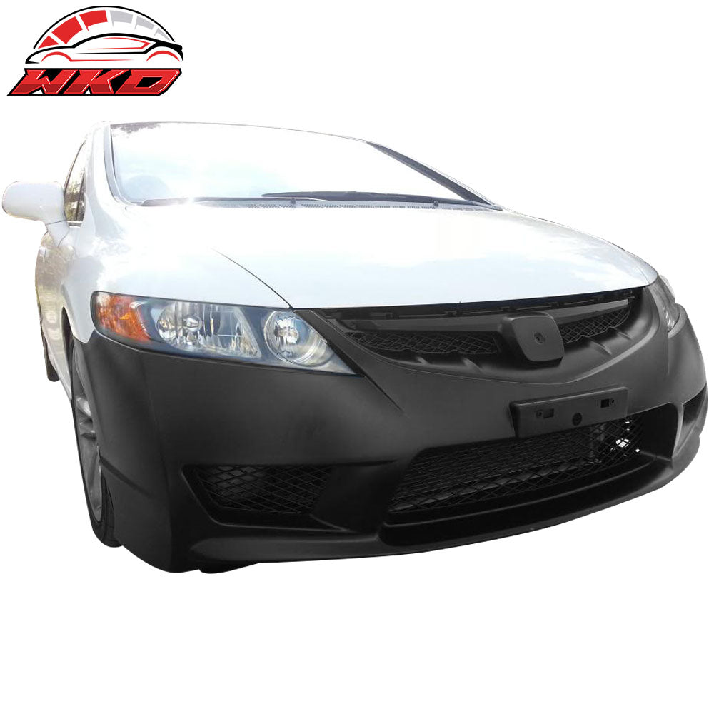 Fits 06-11 Honda Civic Sedan 4Dr Type R PP Front Bumper Cover Conversion USDM