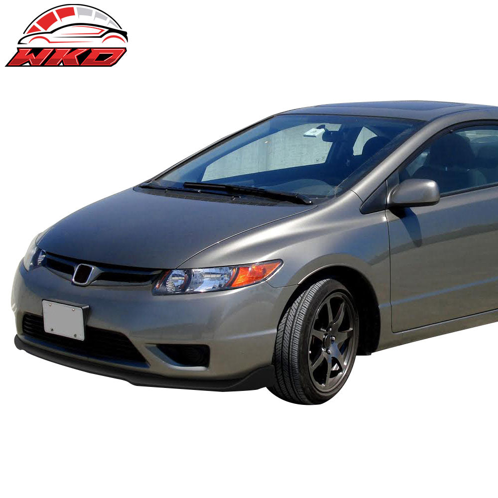 Fits 06-08 Civic 2Dr Coupe CS Style Front Bumper Lip Chin Spoiler - PU