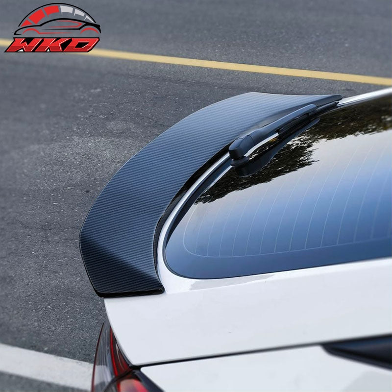 Fit 22-26 Honda Civic Hatchback Mugen Style Trunk Spoiler ABS Carbon Fiber Print