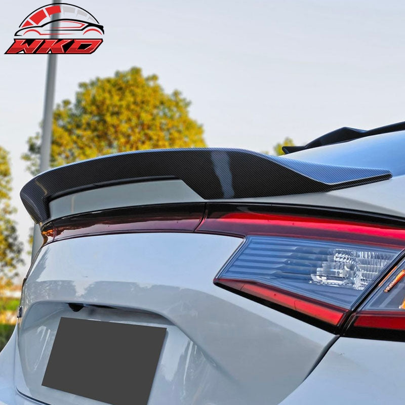 Fit 22-26 Honda Civic Hatchback Mugen Style Trunk Spoiler ABS Carbon Fiber Print