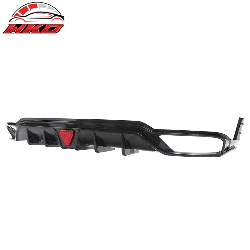 Fits 22-24 Civic Hatchback Carbon Fiber Print Rear Diffuser W/ Corner Spats PP