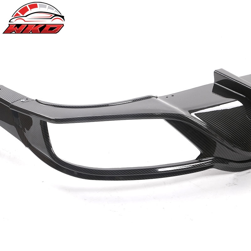 Fits 22-24 Civic Hatchback Carbon Fiber Print Rear Diffuser W/ Corner Spats PP