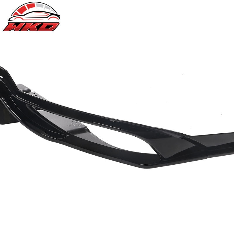 Fits 22-24 Civic Hatchback Gloss Black Rear Bumper Diffuser W/ Corner Spats PP