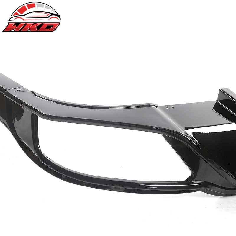 Fits 22-24 Civic Hatchback Gloss Black Rear Bumper Diffuser W/ Corner Spats PP
