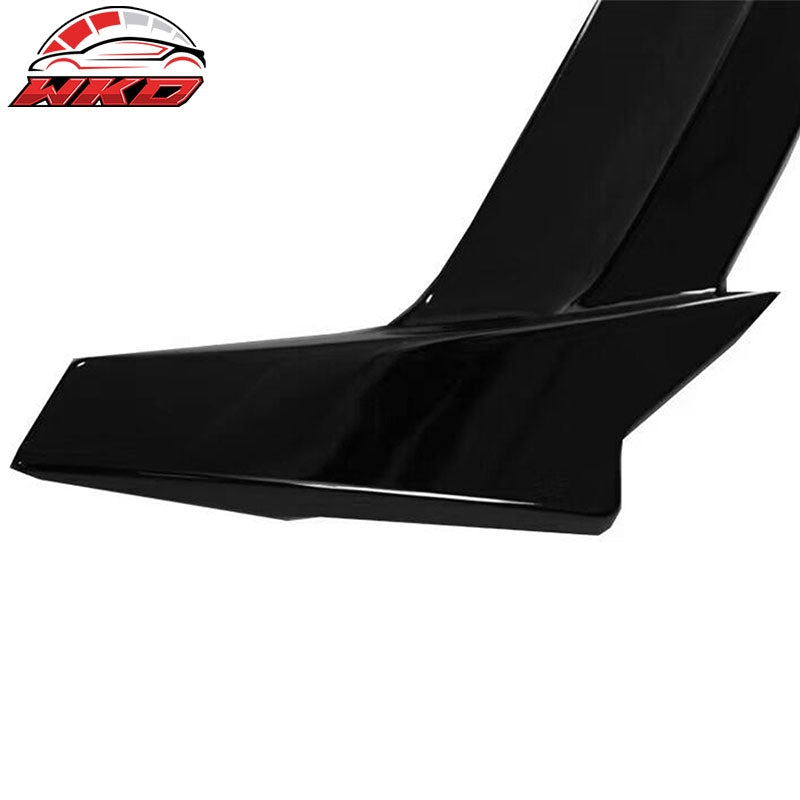 Fits 16-21 Honda Civic Sedan Long LED Rear Trunk Spoiler Wing Gloss Black ABS