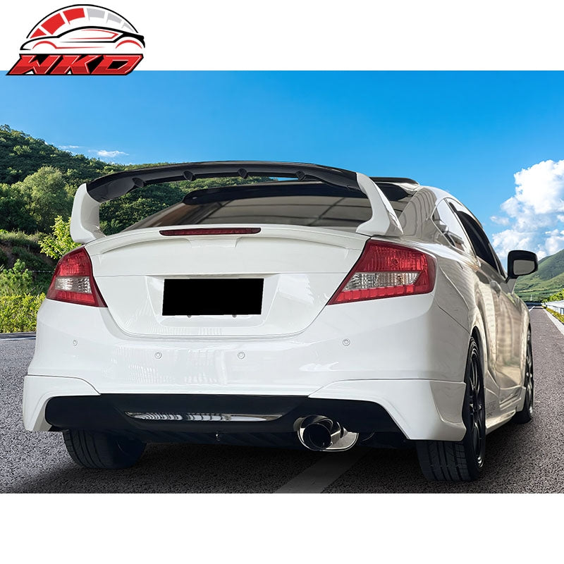 Fits 12-15 Honda Civic Sedan Mugen Style Rear Trunk Spoiler Unpainted ABS 4PCS
