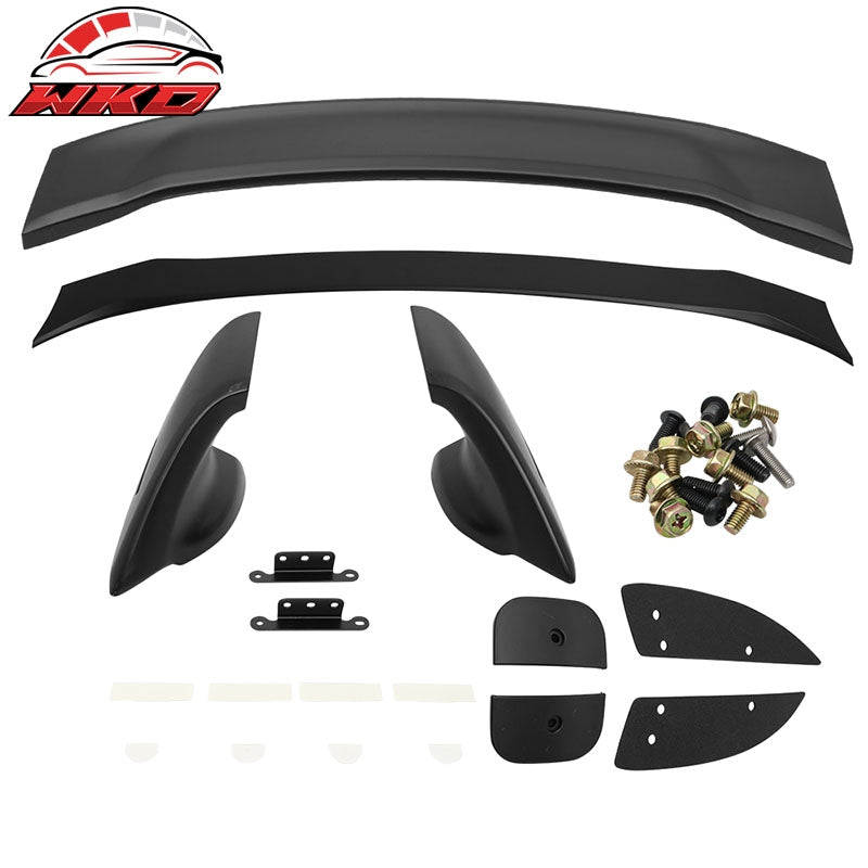 Fits 12-15 Honda Civic Sedan Mugen Style Rear Trunk Spoiler Unpainted ABS 4PCS
