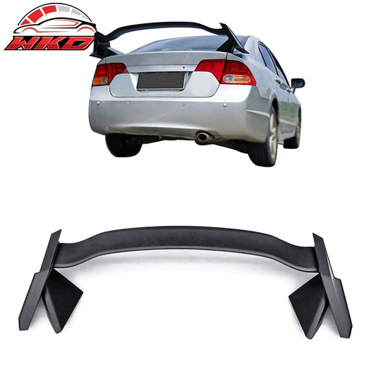 Wholesale 06-11 Honda Civic Sedan Type-R ABS Add-on Trunk Spoiler Lip - Matte Black