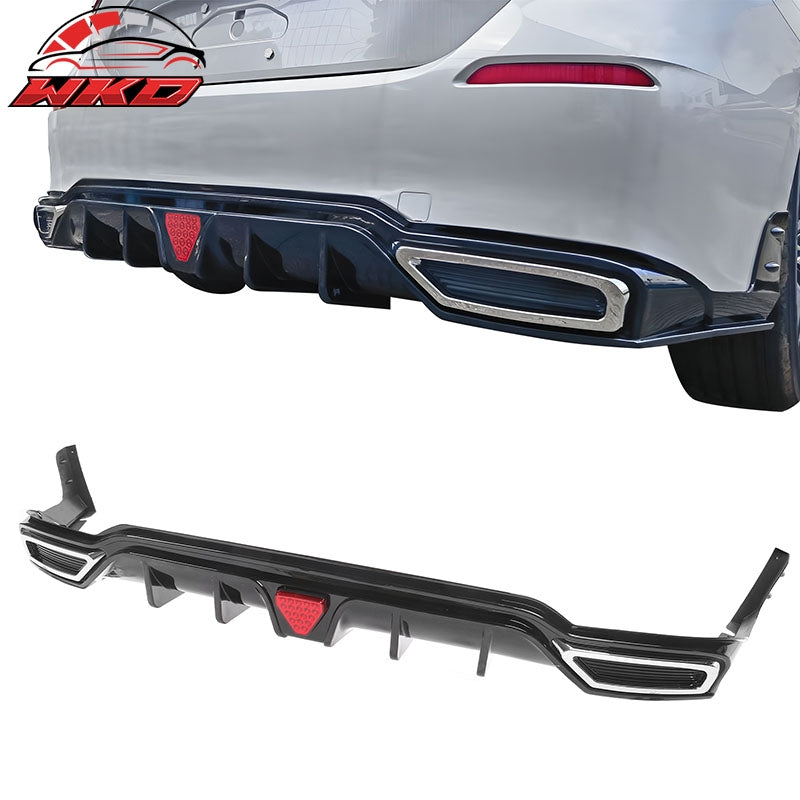 Wholesale For 22-26 Civic Sport LX EX-L Gloss Black Rear Bumper Diffuser W/ Corner Spat PP