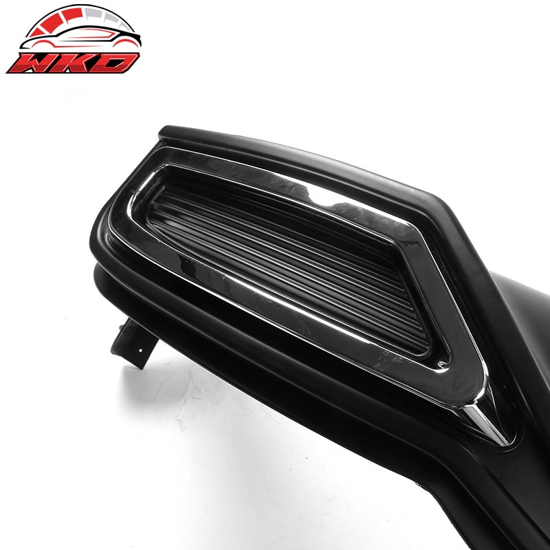For 22-26 Civic Sport LX EX-L Matte Black Rear Bumper Diffuser W/ Corner Spat PP