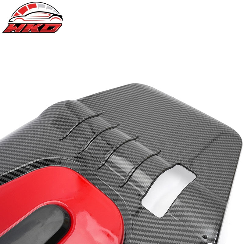 Fits 22-26 Civic Type R Style 1.5L Engine Valve Cover Carbon Fiber Print & Red