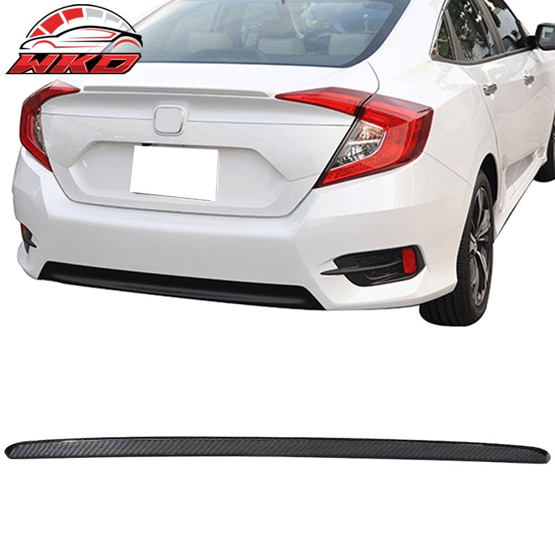 Fits 16-21 Honda Civic X 10th Gen 4Dr Sedan OE Style Trunk Spoiler -Carbon Fiber