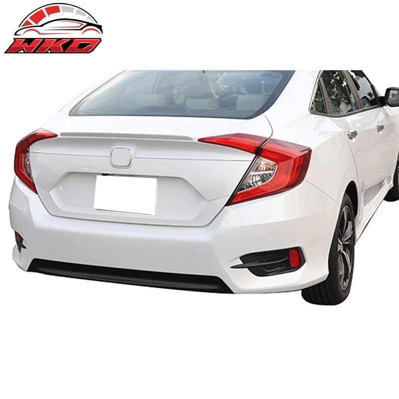 Fits 16-21 Honda Civic X 10th Gen 4Dr Sedan OE Style Trunk Spoiler -Carbon Fiber