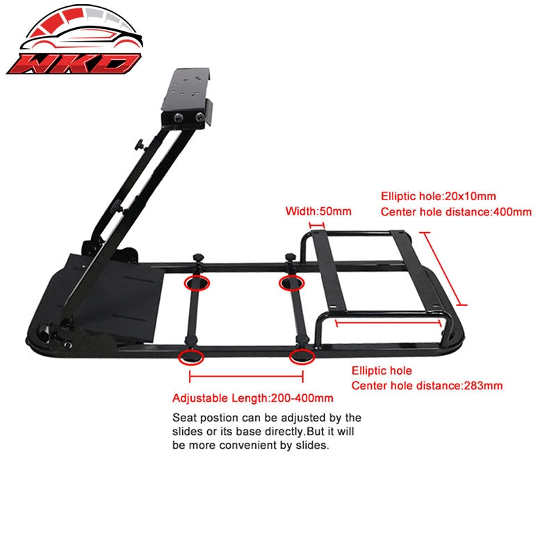 Black Cockpit Racing Simulator Steering Wheel Stand Fits G27 G29 G920 T300