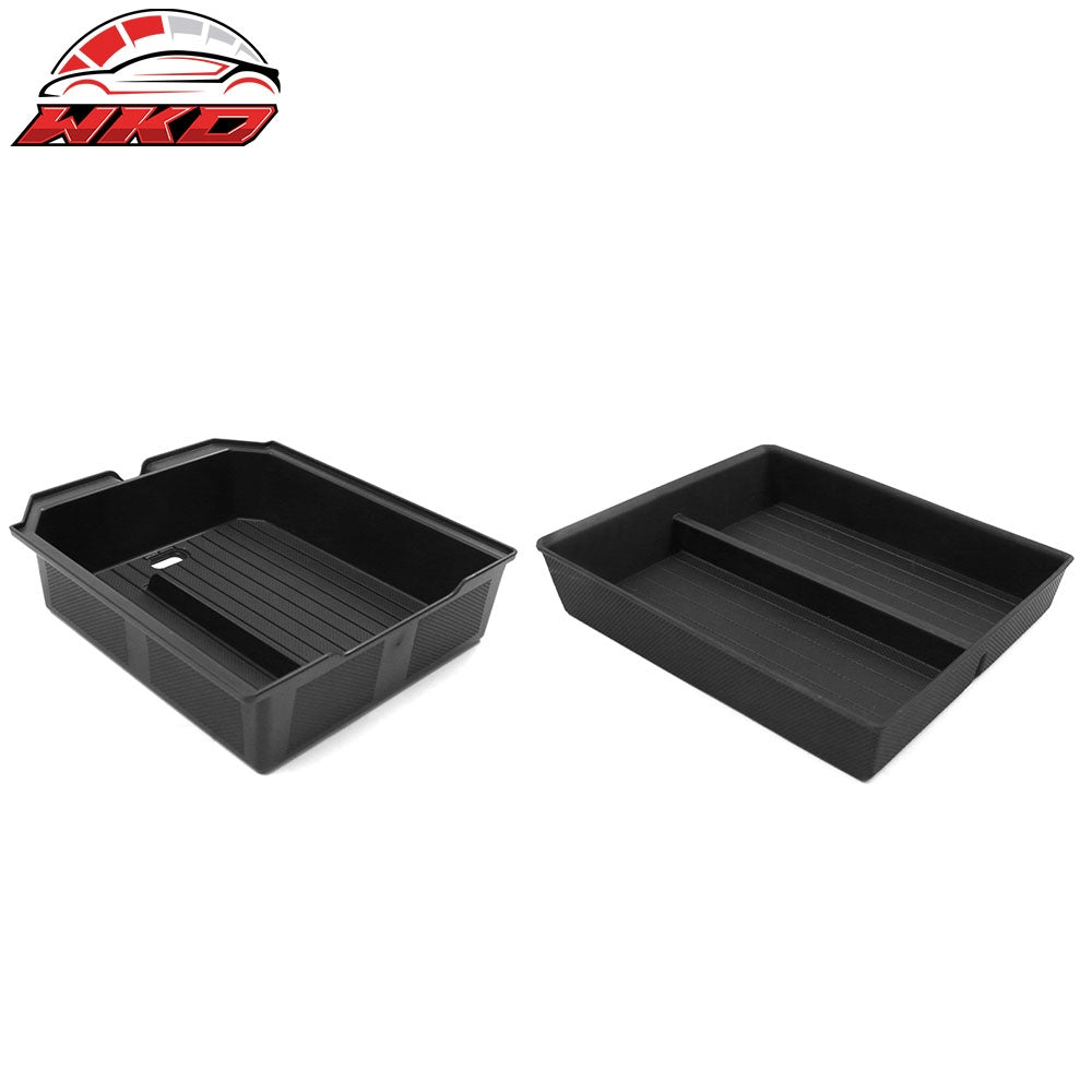 Fits 24-25 Tesla Model 3/Y Lower Upper Center Console Organizer Storage Box TPE
