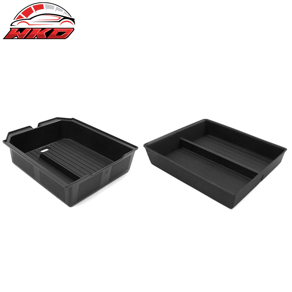 Fits 24-25 Tesla Model 3/Y Lower Upper Center Console Organizer Storage Box TPE