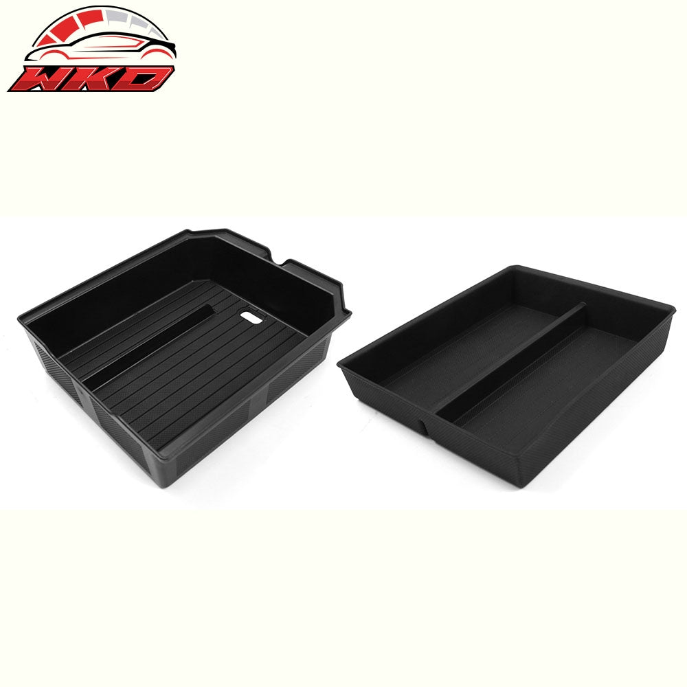 Fits 24-25 Tesla Model 3/Y Lower Upper Center Console Organizer Storage Box TPE