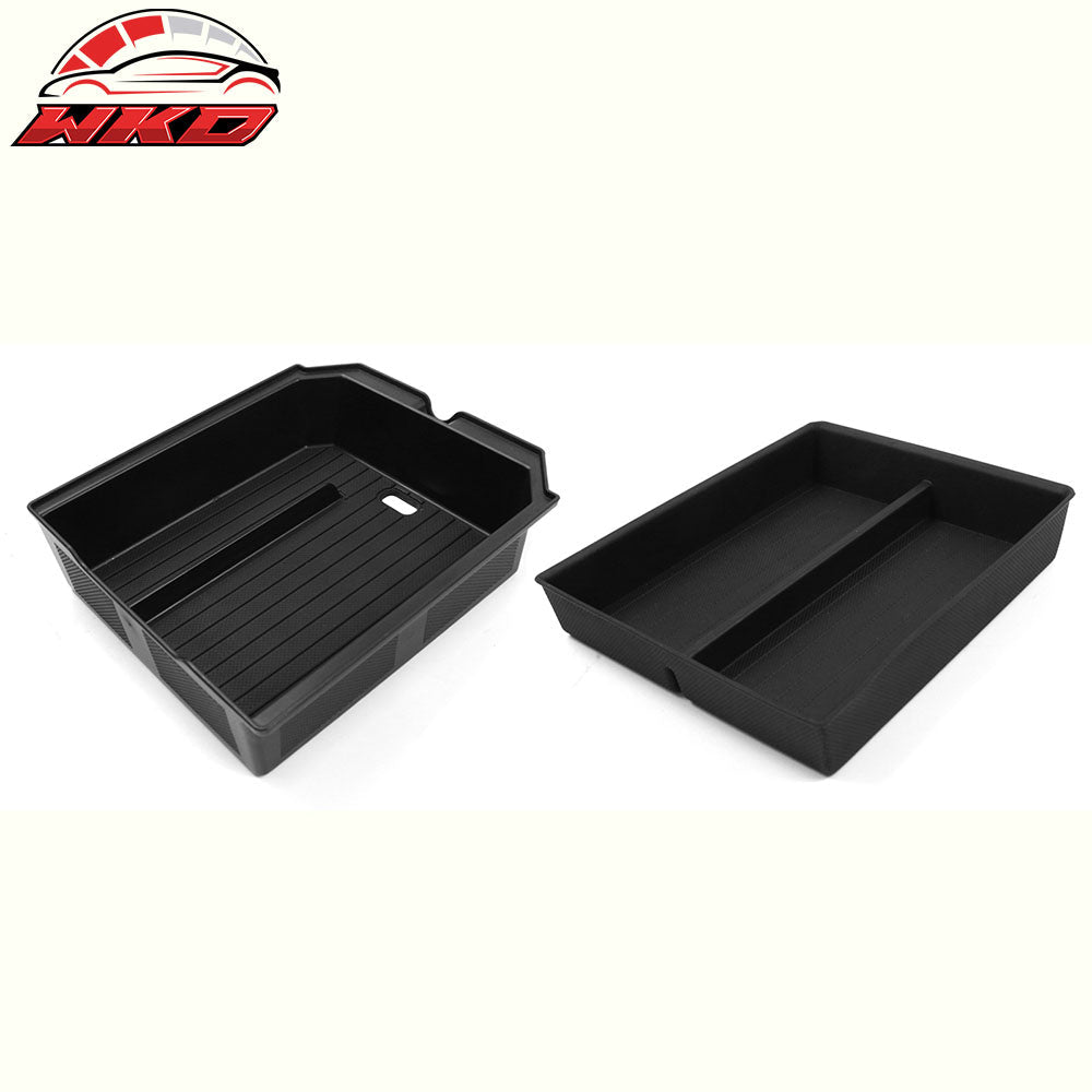 Fits 24-25 Tesla Model 3/Y Lower Upper Center Console Organizer Storage Box TPE