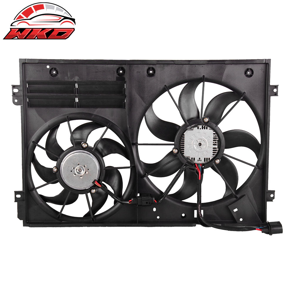 Fits 05-14 Volkswagen Jetta 06-19 Passat A/C Condenser Radiator Dual Cooling Fan