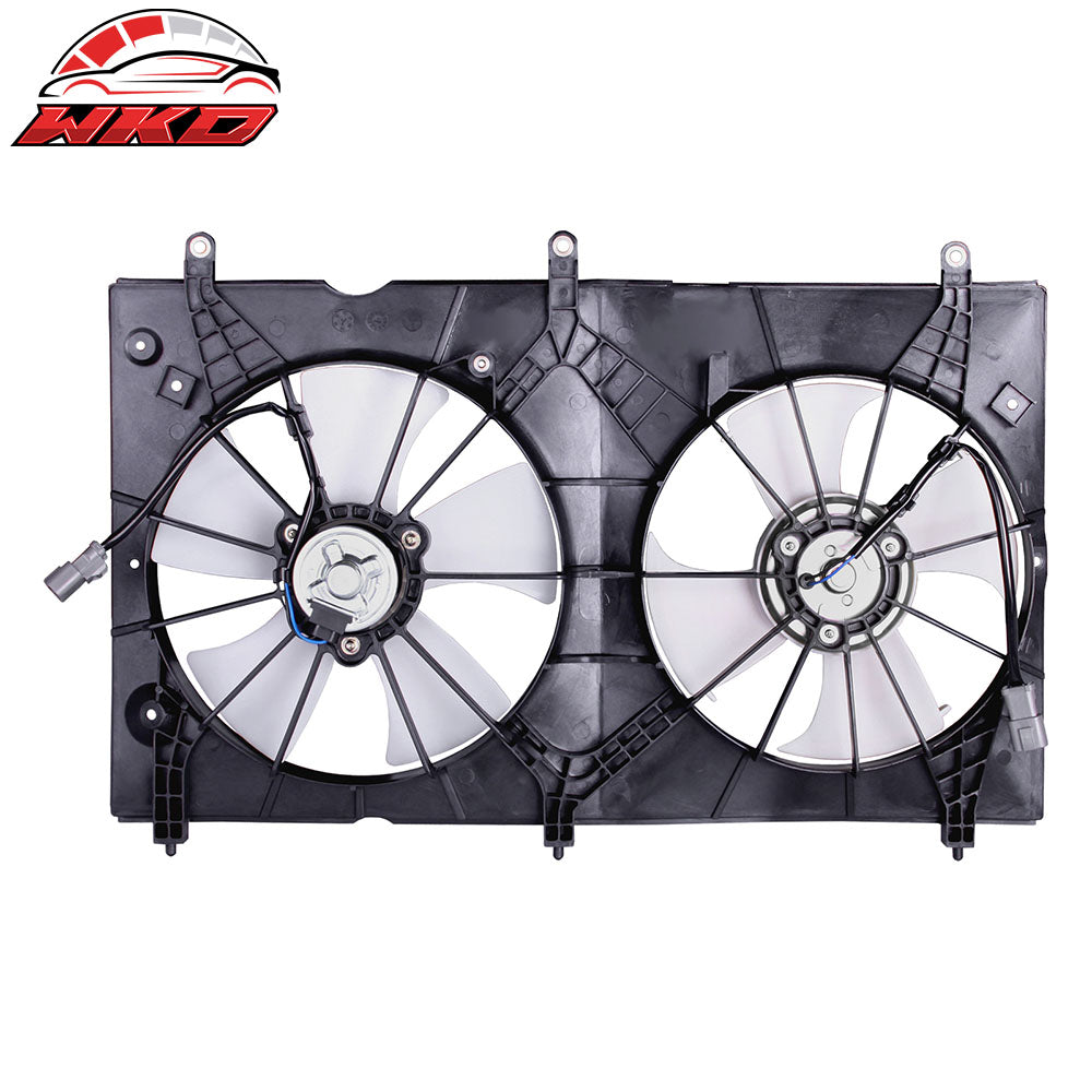 Fits 03-07 Honda Accord Valeo Brand A/C Condenser Radiator Dual Cooling Fan Kit
