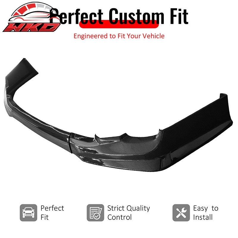 Fits 11-13 Corolla T Style Front Bumper Lip Chin Spoiler Carbon Fiber Print 3PCS