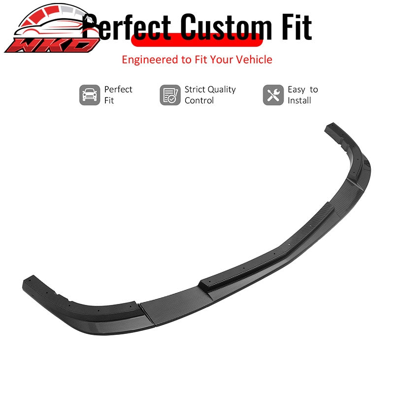 For 05-13 Corvette Base ZR1 Front Bumper Lip Chin Spoiler Carbon Fiber Print ABS