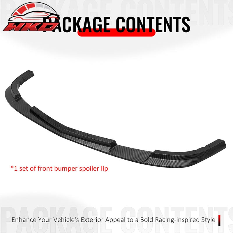 For 05-13 Corvette Base ZR1 Front Bumper Lip Chin Spoiler Carbon Fiber Print ABS