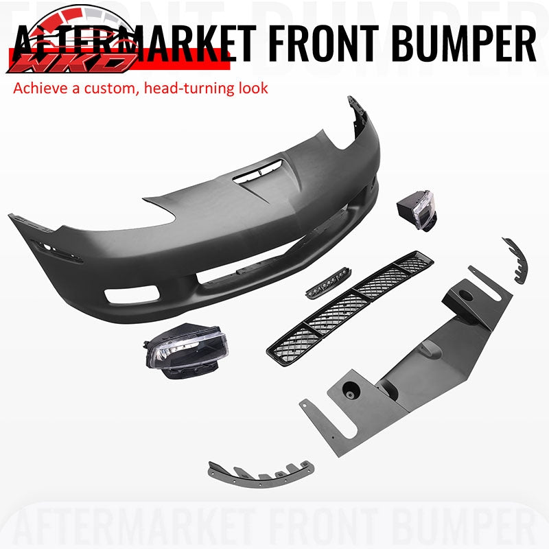 Fits 05-13 Corvette C6 Base Front Bumper Cover Z06 Conversion Assembly +Foglight