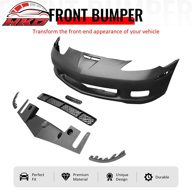 Fits 05-13 Corvette C6 Base Front Bumper Cover Z06 Style PP Conversion Assembly