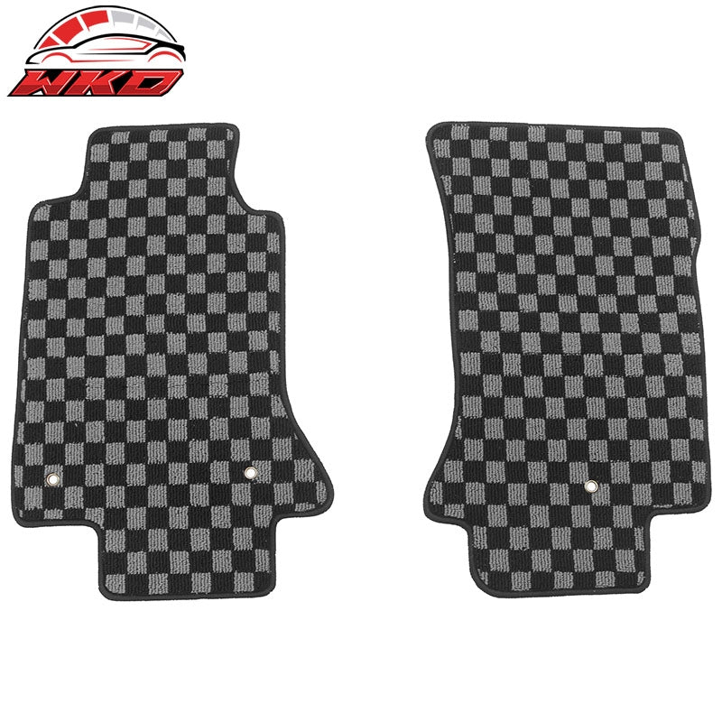 Wholesale 05-13 Corvette C6 Floor Mats Non-Slip Carpets Checkered Black Gray Plaid