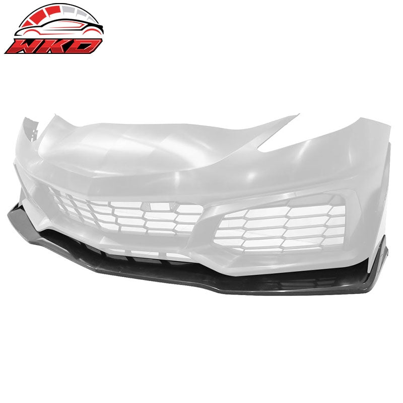 For 14-19 Chevrolet Corvette C7 ZR1 Style Unpainted Front Bumper Lip Spoiler ABS