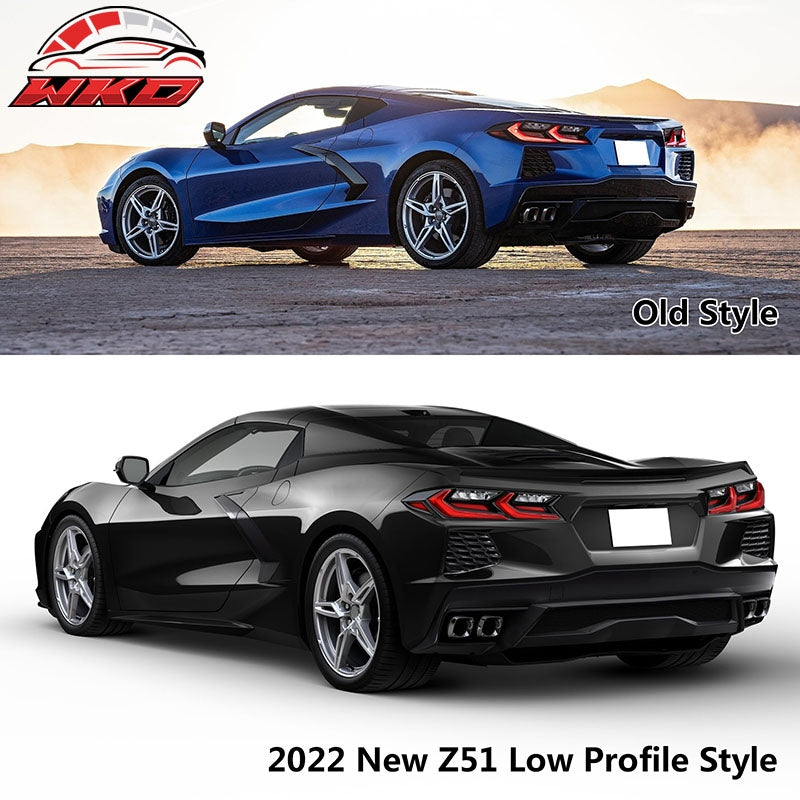 Fits 20-26 Corvette C8 2022 New Z51 Low Profile Style Trunk Spoiler Gloss Black