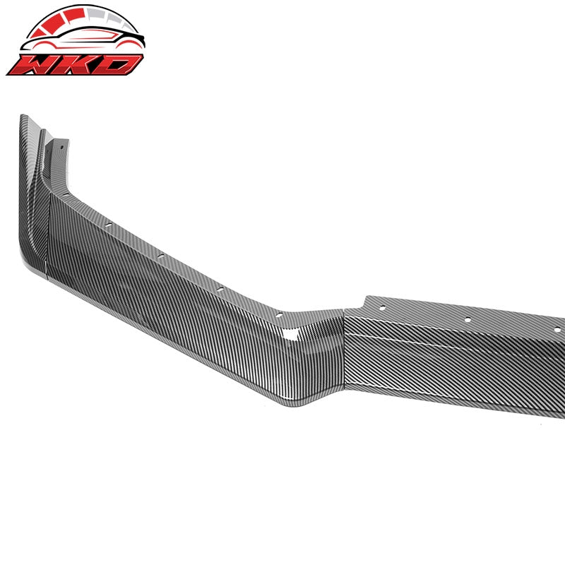 Fits 20-26 Chevy Corvette C8 5VM Style Carbon Fiber Print Front Bumper Lip 5PCS