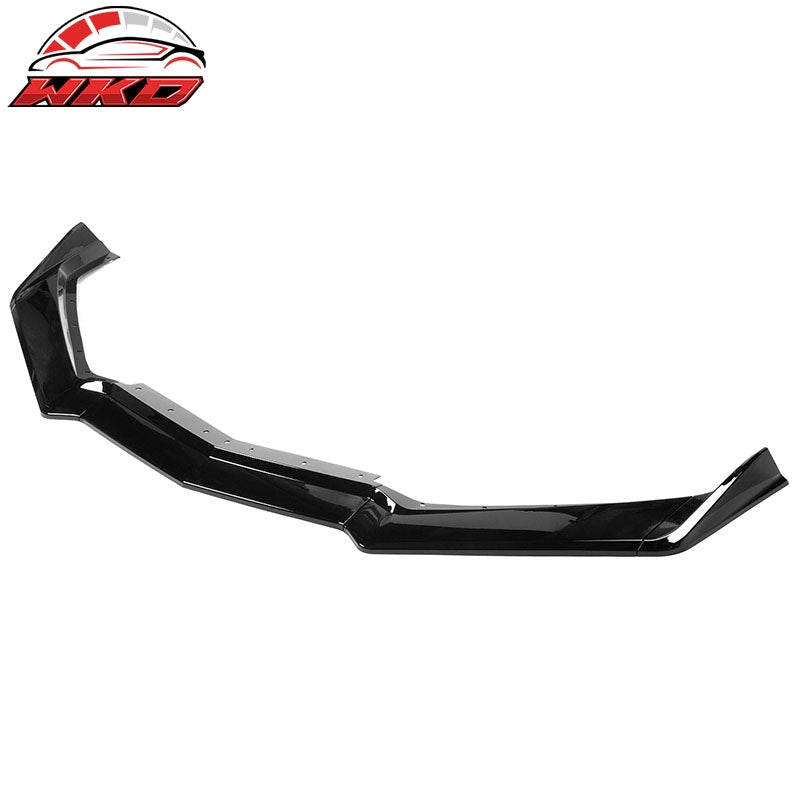 Fits 20-26 Chevrolet Corvette C8 5VM Style 5PCS Front Bumper Lip ABS Gloss Black