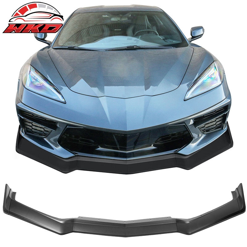 Wholesale 20-26 Chevy Corvette C8 5VM Style Matte Black Front Bumper Lip Spoiler 5PCS