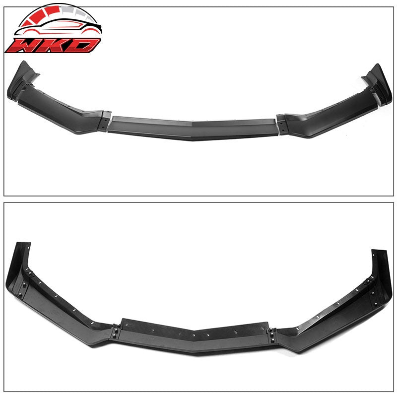 Fits 20-26 Chevy Corvette C8 5VM Style Matte Black Front Bumper Lip Spoiler 5PCS