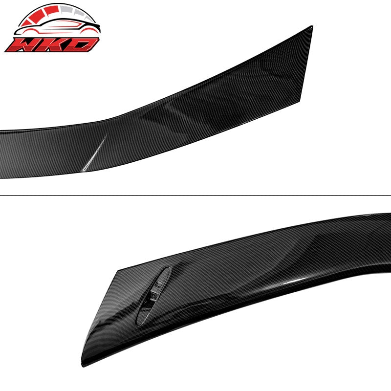 Fits 20-26 Chevrolet Corvette C8 High Wing Trunk Spoiler Carbon Fiber Print ABS