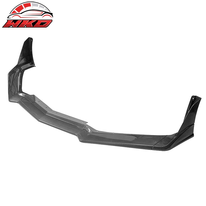 Fits 20-26 Chevy Corvette C8 STG 3 Front Bumper Lip ZR1 Style Carbon Fiber Print