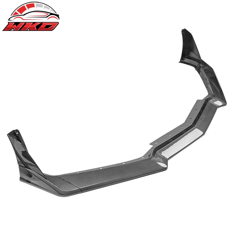 Fits 20-26 Chevy Corvette C8 STG 3 Front Bumper Lip ZR1 Style Carbon Fiber Print