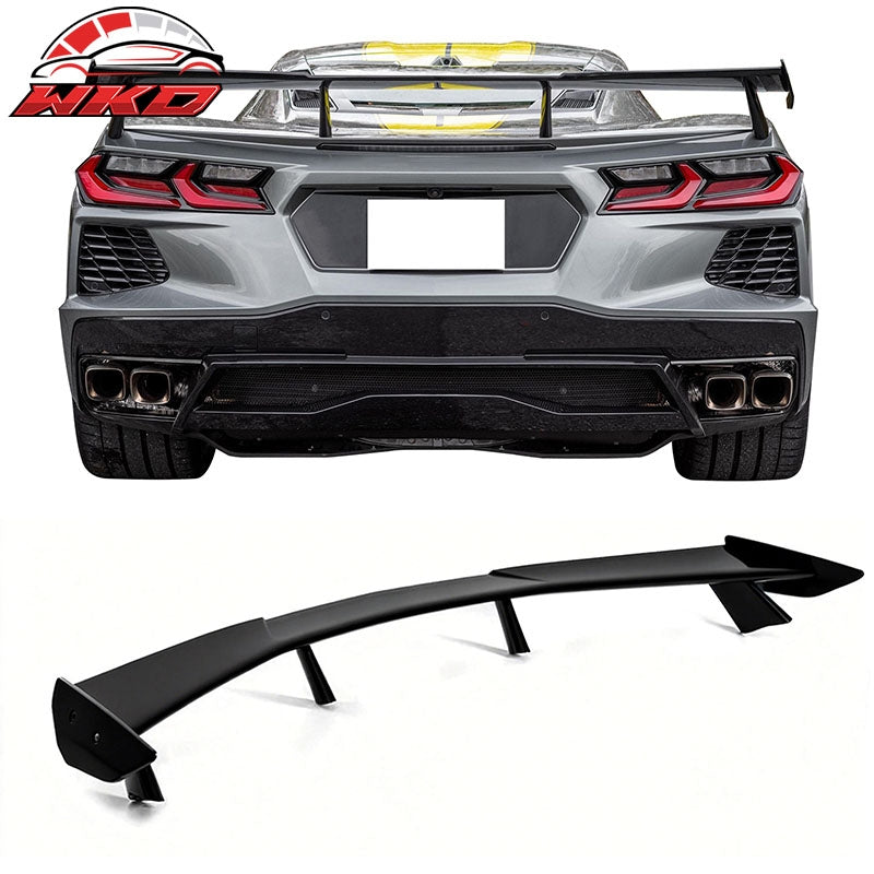 Wholesale For 20-26 Chevy Corvette C8 Stingray Z51 High Wing Trunk Spoiler Matte Black ABS