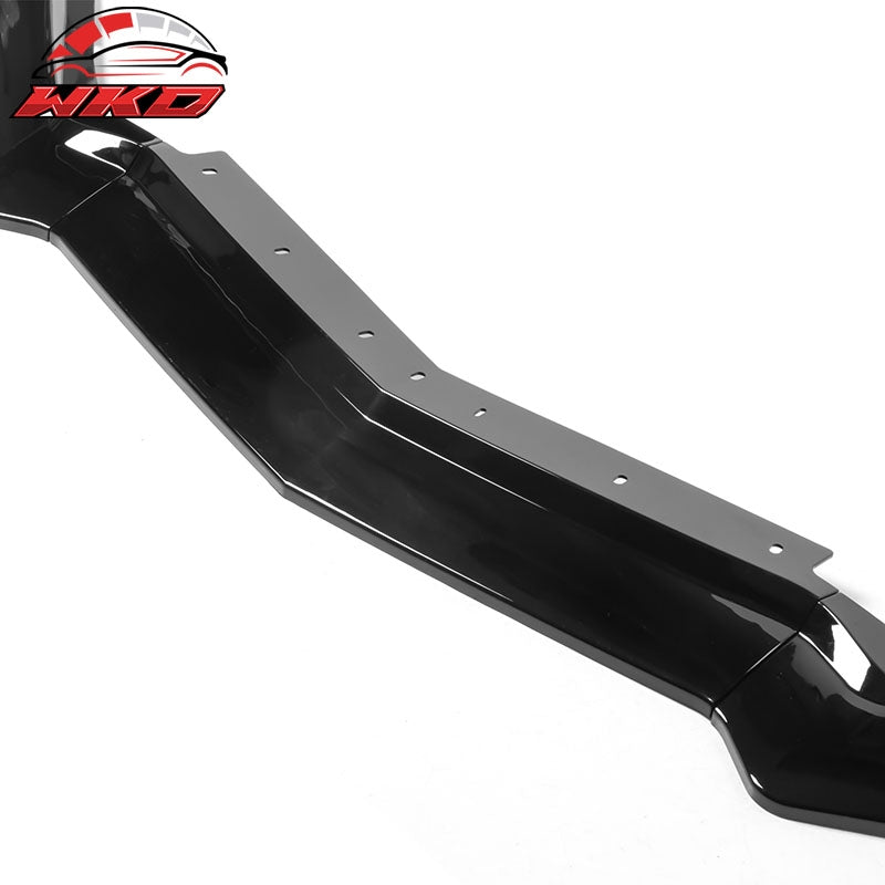 Fits 20-26 Chevy Corvette C8 Z51 STG 3 Front Bumper Lip ZR1 Style Gloss Black