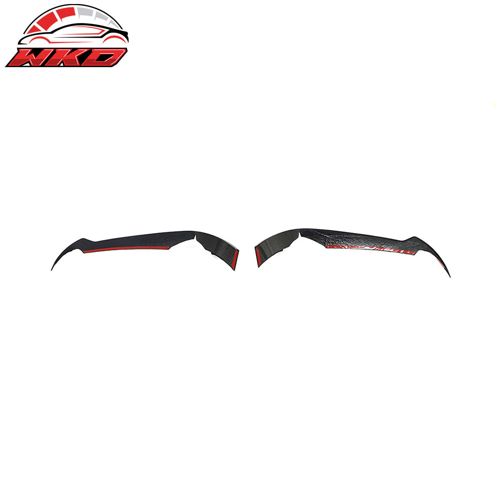 Fits 20-25 Chevrolet Corvette C8 IKON Front Bumper Canard Splitters Carbon Fiber