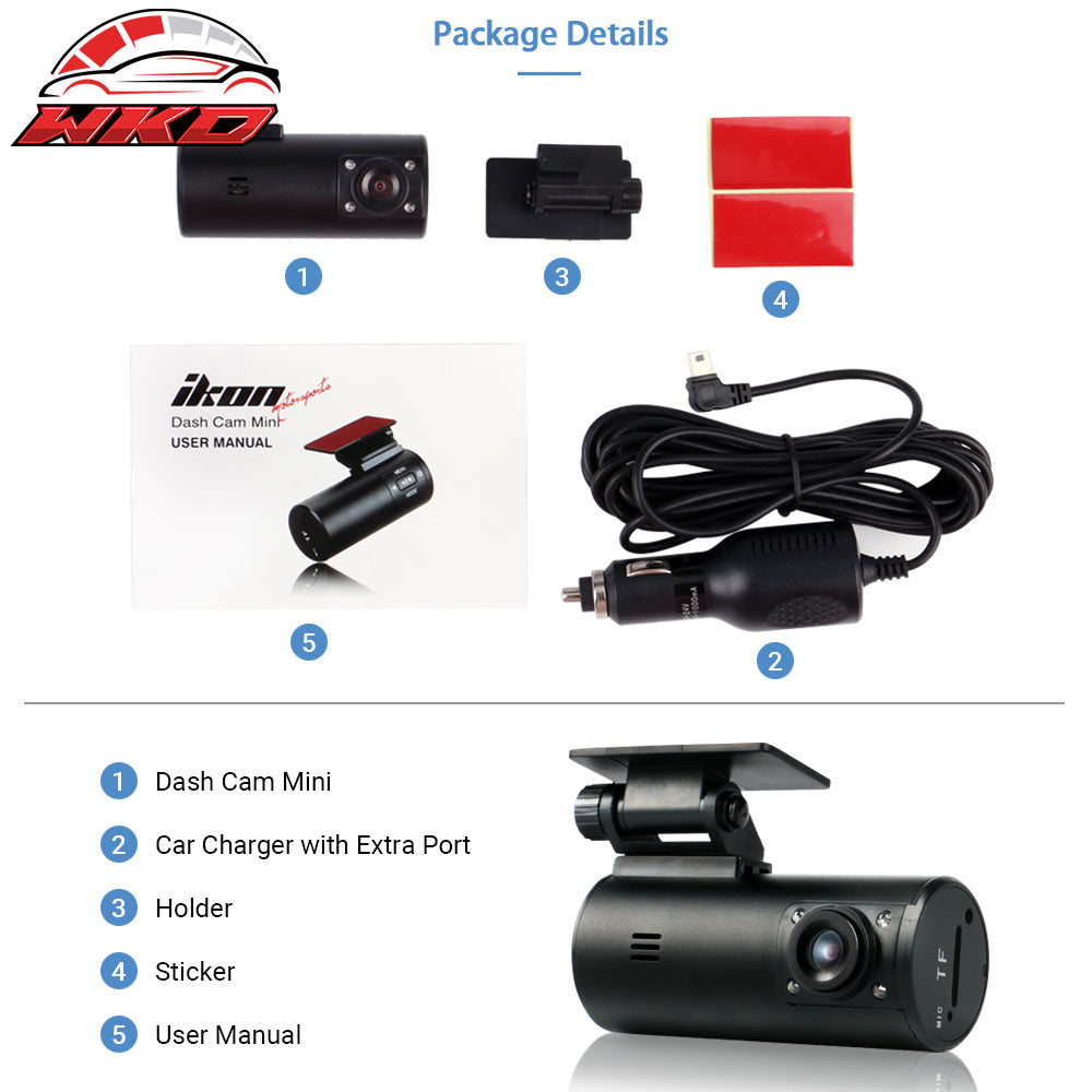 Dash Cam Mini A110 720P 120Ąă Car DVR Camera Video Recorder Night Vision G-Sensor